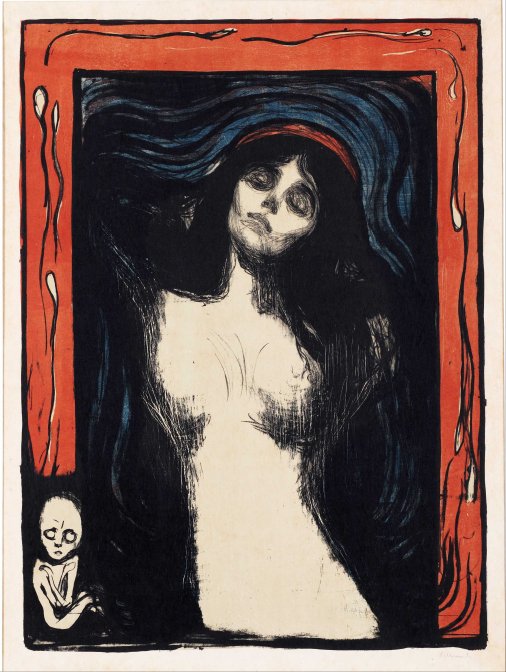 Edvard Munch, Madonna, incisione.