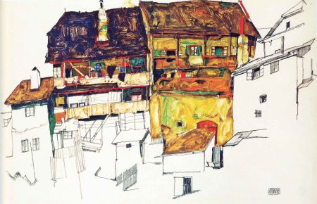 Egon Schiele, Vecchie case a Krumau