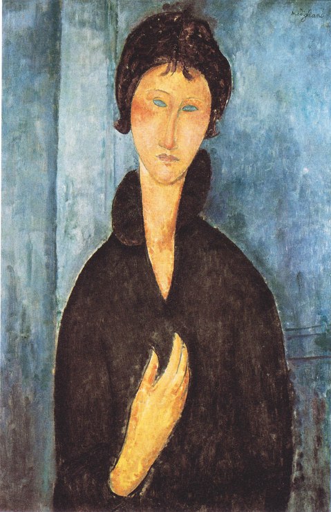 Modigliani, Donna con gli occhi azzurri.