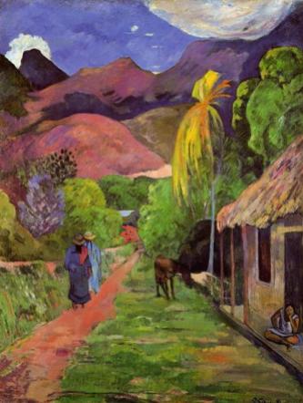 Paul Gauguin, Strada in Tahiti.