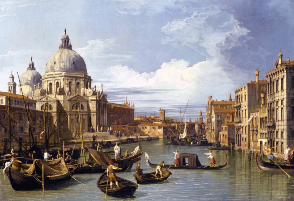 Canaletto, Accesso al Canal Grande, Venezia.