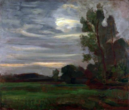 Piet Mondrian, Field with trees at dusk