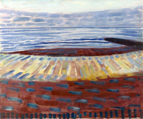Piet Mondrian, See after sunset (1909)