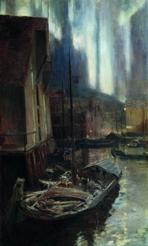 Konstantin Korovin, Aurora boreale, Hammerfest, 1894-95.