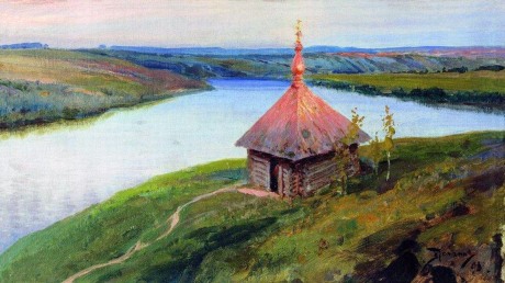Vasilij Polenov, Cappella sulle rive dell'Oka, 1893.