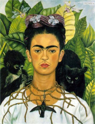 Frida Kahlo, Autoritratto con collana di spine e colibrì, 1940