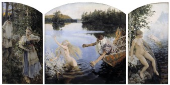 Akseli Gallen-Kallela, Il mito di Aino, trittico, 1891