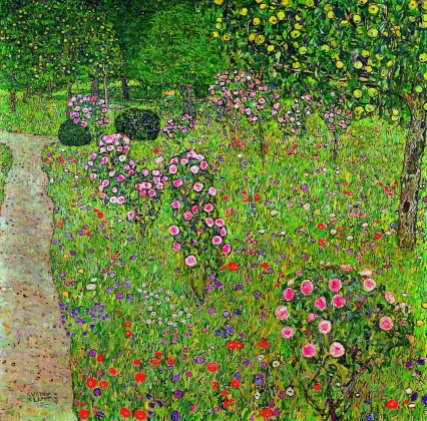Gustav Klimt, Frutteto con giardino di rose
