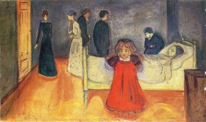Edvard Munch, La madre morta e la bambina, 1897-99