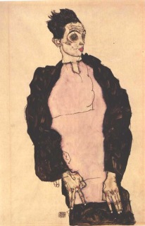 Egon Schiele, Autoritratto con camicia viola, 1914