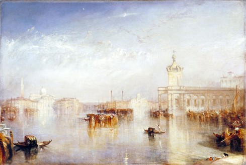 Joseph Mallord William Turner, La Dogana, San Giorgio, Zitelle, dai gradini dell'Hotel Europa, 1842